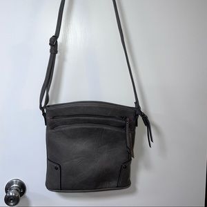 Gray crossbody purse